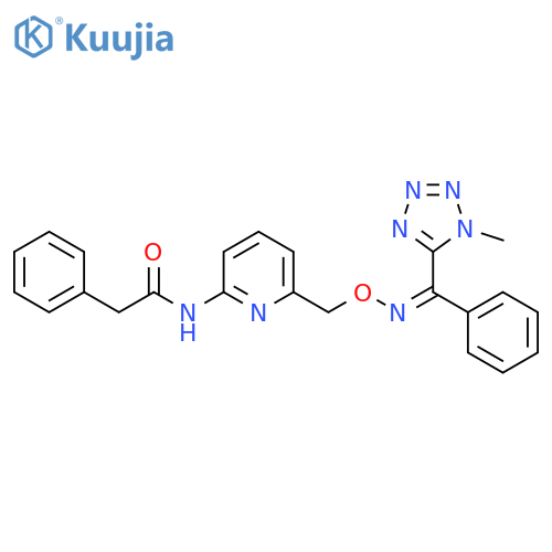 Benzeneacetamide,N-[6-[[[(Z)-[(1-methyl-1H-tetrazol-5-yl)phenylmethylene]amino]oxy]methyl]-2-pyridinyl]- structure