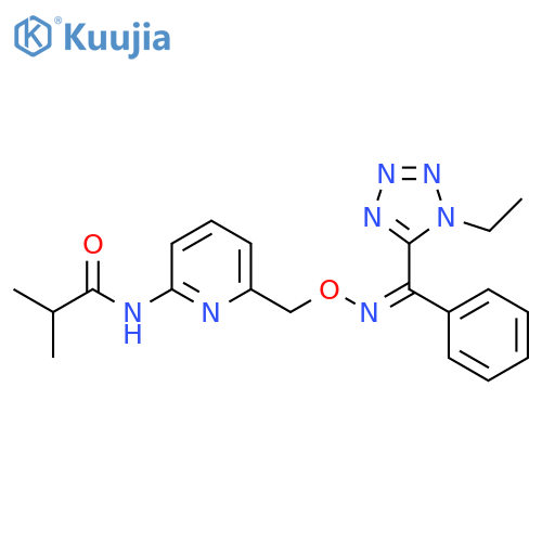 Propanamide,N-[6-[[[(Z)-[(1-ethyl-1H-tetrazol-5-yl)phenylmethylene]amino]oxy]methyl]-2-pyridinyl]-2-methyl- structure