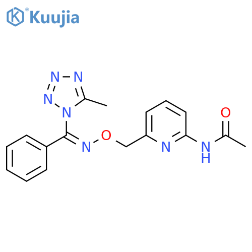 Acetamide,N-[6-[[[(Z)-[(5-methyl-1H-tetrazol-1-yl)phenylmethylene]amino]oxy]methyl]-2-pyridinyl]- structure