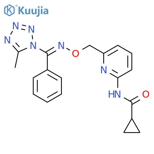 Cyclopropanecarboxamide,N-[6-[[[(Z)-[(5-methyl-1H-tetrazol-1-yl)phenylmethylene]amino]oxy]methyl]-2-pyridinyl]- structure