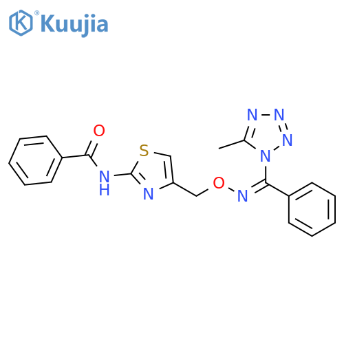 Benzamide,N-[4-[[[(Z)-[(5-methyl-1H-tetrazol-1-yl)phenylmethylene]amino]oxy]methyl]-2-thiazolyl]- structure