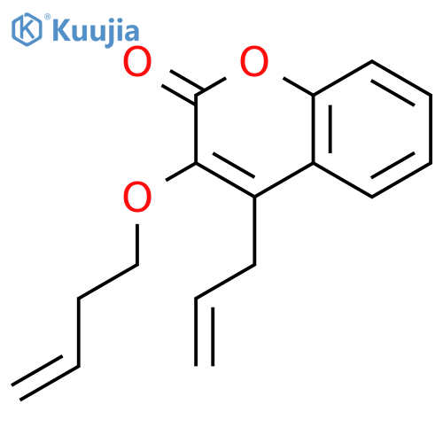 2H-1-Benzopyran-2-one, 3-(3-butenyloxy)-4-(2-propenyl)- structure
