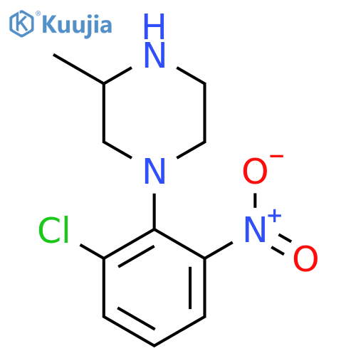 1-(2-Chloro-6-nitrophenyl)-3-methylpiperazine structure