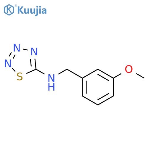 1,2,3,4-Thiatriazol-5-amine, N-[(3-methoxyphenyl)methyl]- structure