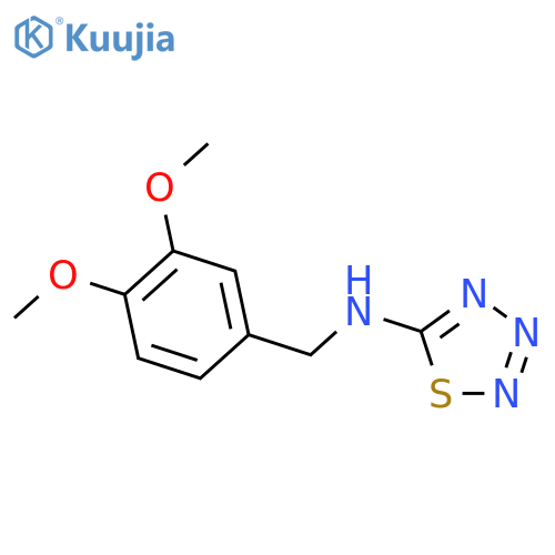 1,2,3,4-Thiatriazol-5-amine, N-[(3,4-dimethoxyphenyl)methyl]- structure