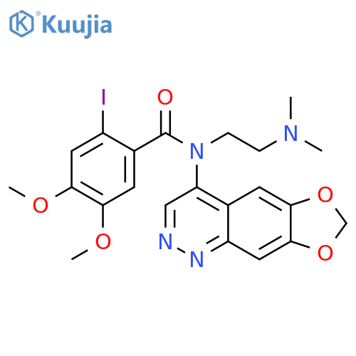 Benzamide,N-[2-(dimethylamino)ethyl]-N-[1,3]dioxolo[4,5-g]cinnolin-4-yl-2-iodo-4,5-dimethoxy- structure