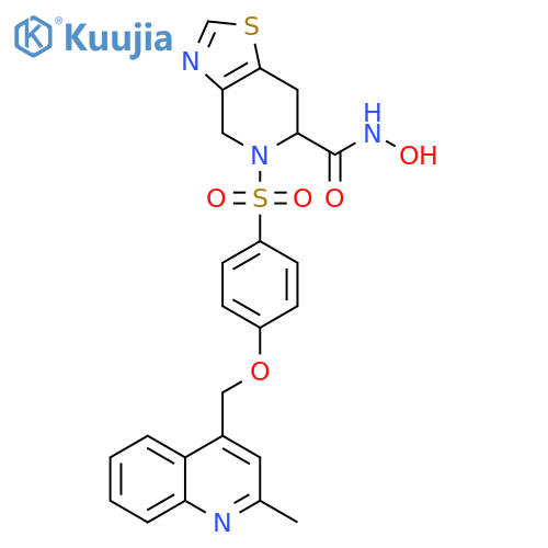Thiazolo[4,5-c]pyridine-6-carboxamide,4,5,6,7-tetrahydro-N-hydroxy-5-[[4-[(2-methyl-4-quinolinyl)methoxy]phenyl]sulfonyl]- structure