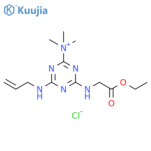 1,3,5-Triazin-2-aminium,4-[(2-ethoxy-2-oxoethyl)amino]-N,N,N-trimethyl-6-(2-propenylamino)-,chloride structure