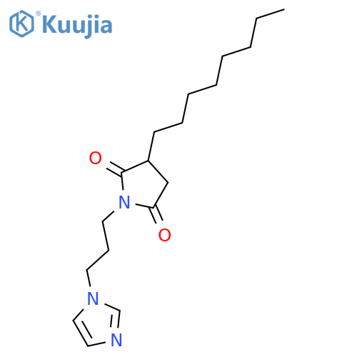 2,5-Pyrrolidinedione, 1-[3-(1H-imidazol-1-yl)propyl]-3-octyl- structure