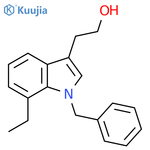 1H-Indole-3-ethanol, 7-ethyl-1-(phenylmethyl)- structure