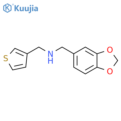 1,3-Benzodioxole-5-methanamine, N-(3-thienylmethyl)- structure
