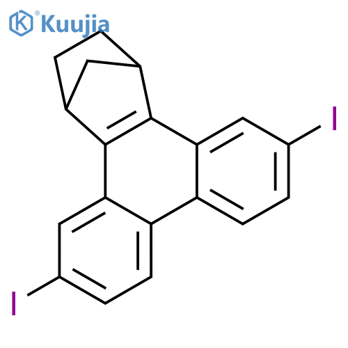 1,4-Methanotriphenylene, 1,2,3,4-tetrahydro-6,11-diiodo- structure