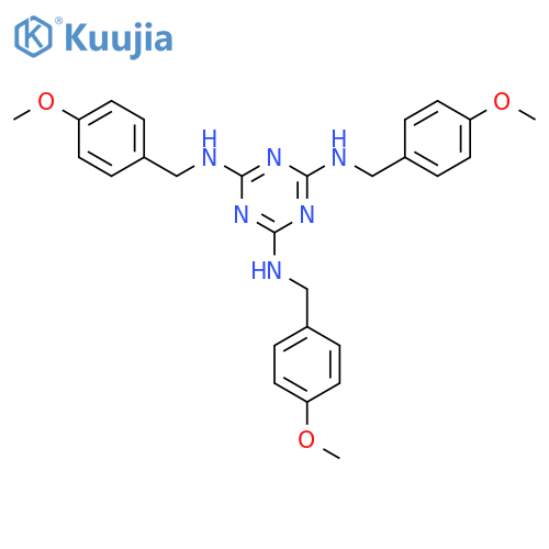 1,3,5-Triazine-2,4,6-triamine, N,N',N''-tris[(4-methoxyphenyl)methyl]- structure