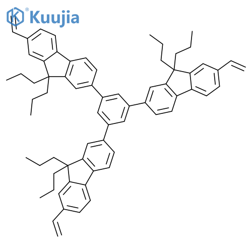 9H-Fluorene, 2,2',2''-(1,3,5-benzenetriyl)tris[7-ethenyl-9,9-dipropyl- structure