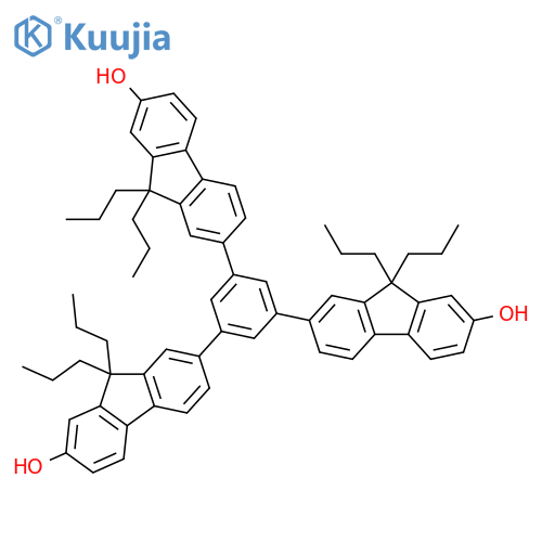 9H-Fluoren-2-ol, 7,7',7''-(1,3,5-benzenetriyl)tris[9,9-dipropyl- structure
