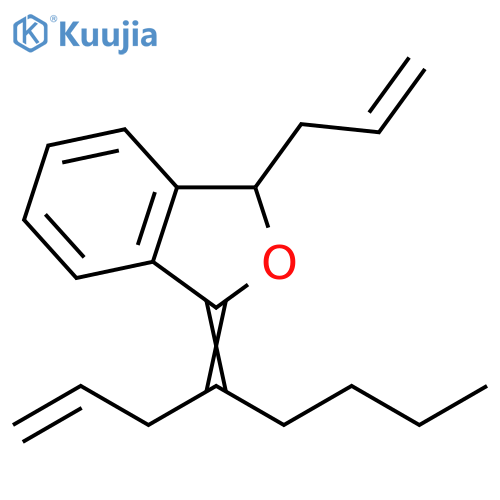 Isobenzofuran,1,3-dihydro-1-(2-propenyl)-3-[1-(2-propenyl)pentylidene]- structure