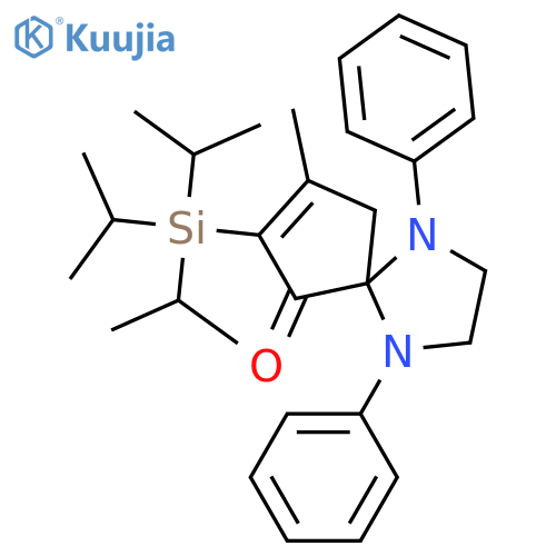 1,4-Diazaspiro[4.4]non-7-en-6-one,8-methyl-1,4-diphenyl-7-[tris(1-methylethyl)silyl]- structure