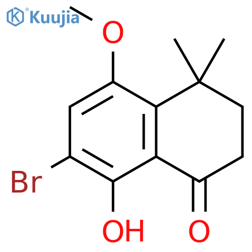 1(2H)-Naphthalenone,7-bromo-3,4-dihydro-8-hydroxy-5-methoxy-4,4-dimethyl- structure