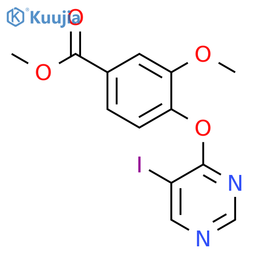 Benzoic acid, 4-[(5-iodo-4-pyrimidinyl)oxy]-3-methoxy-, methyl ester structure