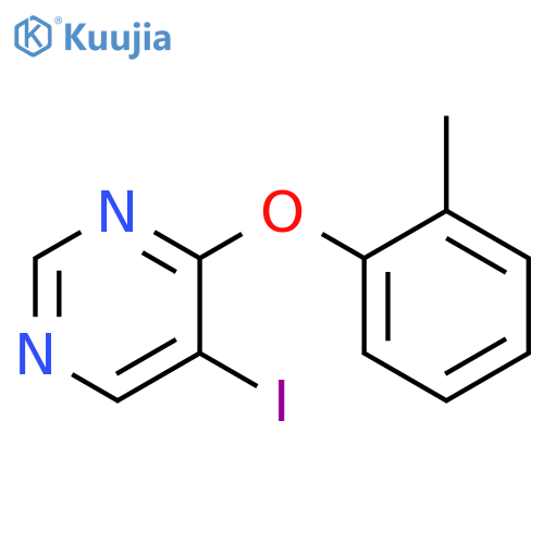Pyrimidine, 5-iodo-4-(2-methylphenoxy)- structure