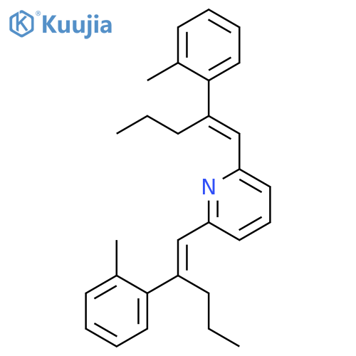 Pyridine, 2,6-bis[(1E)-2-(2-methylphenyl)-1-pentenyl]- structure