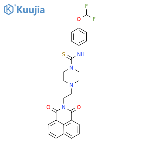 N-4-(difluoromethoxy)phenyl-4-(2-{2,4-dioxo-3-azatricyclo7.3.1.0^{5,13}trideca-1(12),5,7,9(13),10-pentaen-3-yl}ethyl)piperazine-1-carbothioamide structure