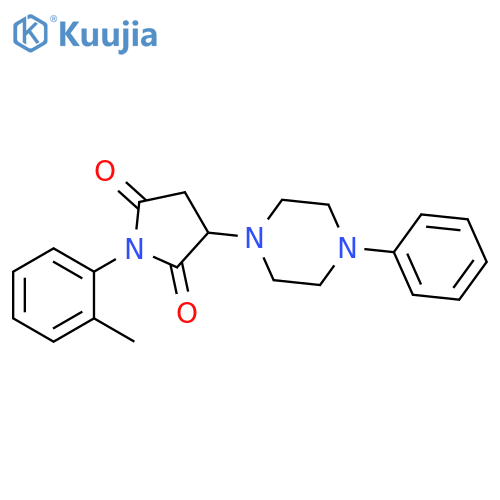 1-(2-methylphenyl)-3-(4-phenylpiperazin-1-yl)pyrrolidine-2,5-dione structure