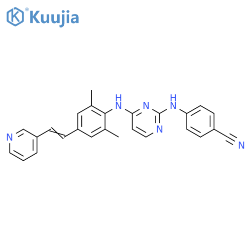 Benzonitrile,4-[[4-[[2,6-dimethyl-4-[2-(3-pyridinyl)ethenyl]phenyl]amino]-2-pyrimidinyl]amino]- structure