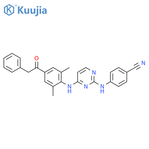 Benzonitrile,4-[[4-[[2,6-dimethyl-4-(phenylacetyl)phenyl]amino]-2-pyrimidinyl]amino]- structure