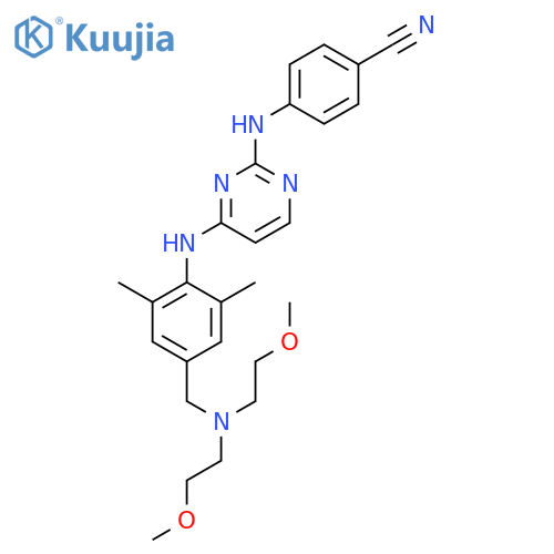 Benzonitrile,4-[[4-[[4-[[bis(2-methoxyethyl)amino]methyl]-2,6-dimethylphenyl]amino]-2-pyrimidinyl]amino]- structure