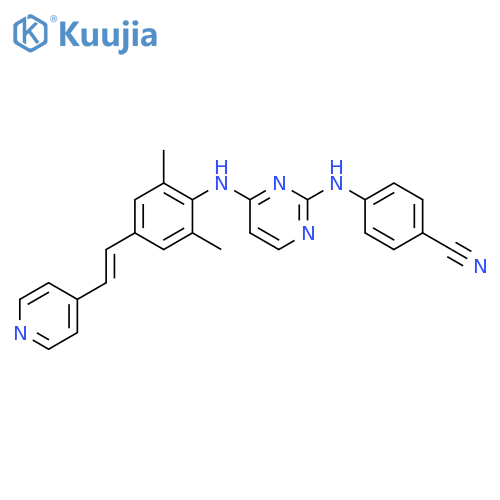 Benzonitrile,4-[[4-[[2,6-dimethyl-4-[2-(4-pyridinyl)ethenyl]phenyl]amino]-2-pyrimidinyl]amino]- structure