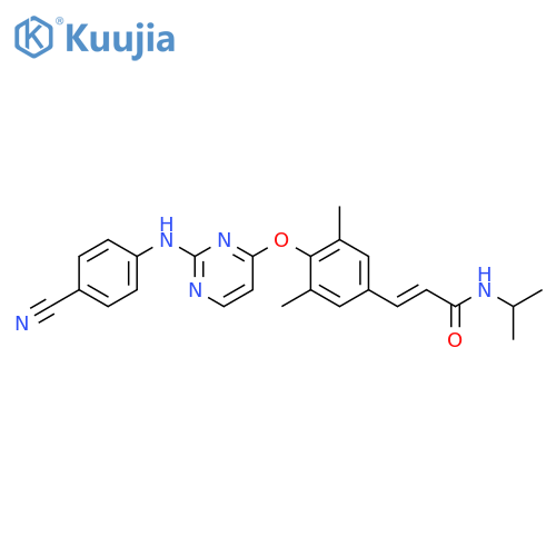 2-Propenamide,3-[4-[[2-[(4-cyanophenyl)amino]-4-pyrimidinyl]oxy]-3,5-dimethylphenyl]-N-(1-methylethyl)-, (2E)- structure