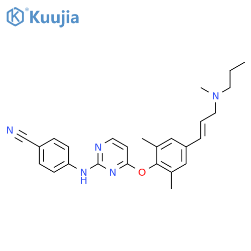 Benzonitrile,4-[[4-[2,6-dimethyl-4-[(1E)-3-(methylpropylamino)-1-propenyl]phenoxy]-2-pyrimidinyl]amino]- structure