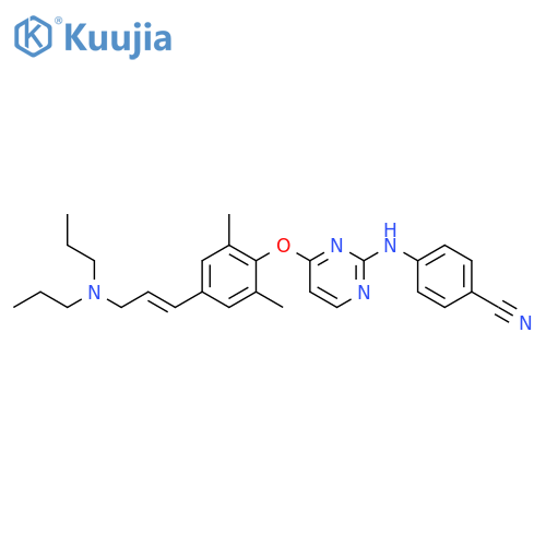 Benzonitrile,4-[[4-[4-[(1E)-3-(dipropylamino)-1-propenyl]-2,6-dimethylphenoxy]-2-pyrimidinyl]amino]- structure