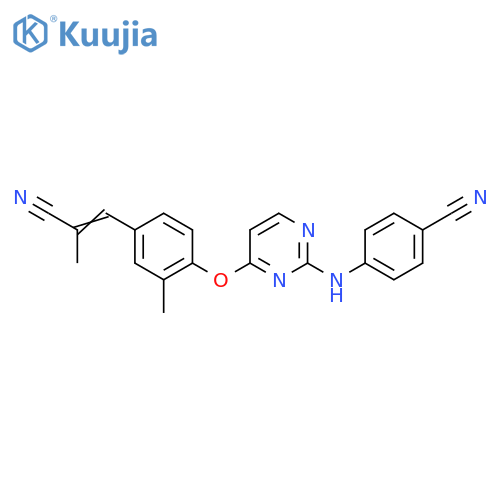 Benzonitrile,4-[[4-[4-(2-cyano-1-propenyl)-2-methylphenoxy]-2-pyrimidinyl]amino]- structure