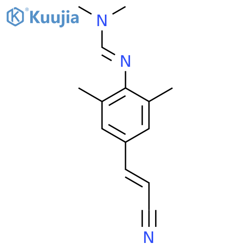 Methanimidamide,N'-[4-(2-cyanoethenyl)-2,6-dimethylphenyl]-N,N-dimethyl- structure