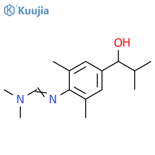 Methanimidamide,N'-[4-(1-hydroxy-2-methylpropyl)-2,6-dimethylphenyl]-N,N-dimethyl- structure