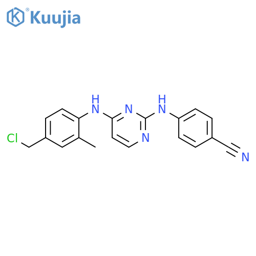 Benzonitrile,4-[[4-[[4-(chloromethyl)-2-methylphenyl]amino]-2-pyrimidinyl]amino]- structure