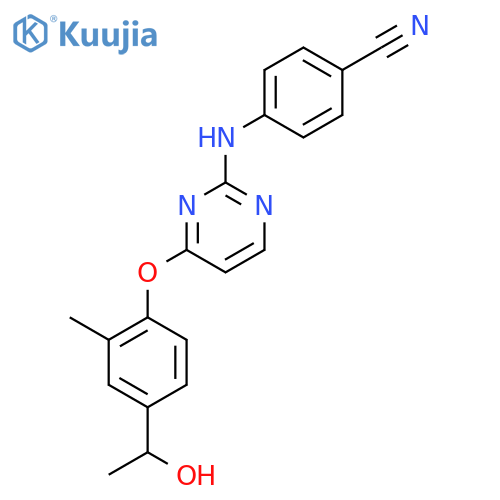 Benzonitrile,4-[[4-[4-(1-hydroxyethyl)-2-methylphenoxy]-2-pyrimidinyl]amino]- structure