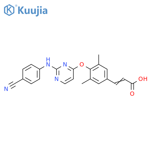 2-Propenoic acid,3-[4-[[2-[(4-cyanophenyl)amino]-4-pyrimidinyl]oxy]-3,5-dimethylphenyl]- structure