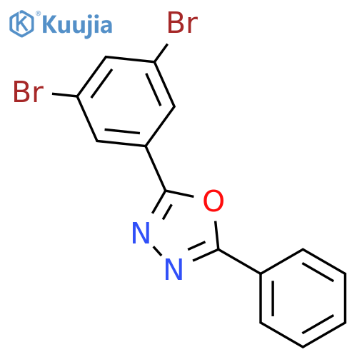 2-(3,5-Dibromophenyl)-5-phenyl-1,3,4-oxadiazole structure