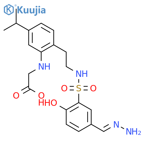 Glycine,N-[2-[2-[[[5-(aminoiminomethyl)-2-hydroxyphenyl]sulfonyl]amino]ethyl]-5-(1-methylethyl)phenyl]- structure