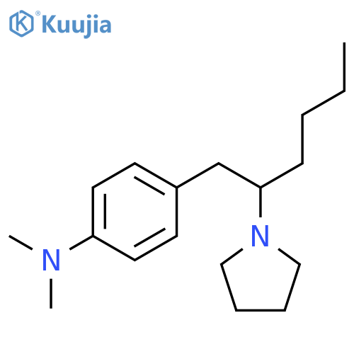 Benzenamine, N,N-dimethyl-4-[2-(1-pyrrolidinyl)hexyl]- structure