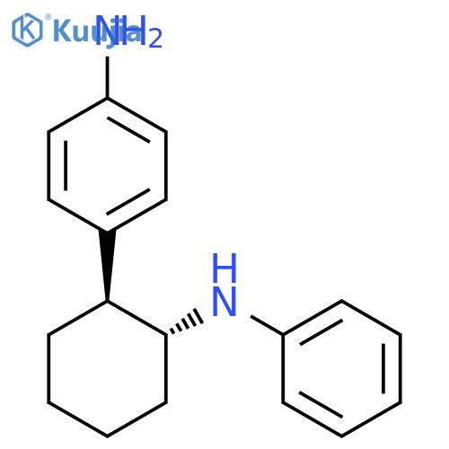 Benzenamine, N-[(1R,2S)-2-(4-aminophenyl)cyclohexyl]-, rel- structure