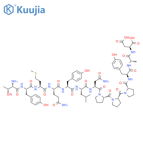 L-Aspartic acid,L-threonyl-L-tyrosyl-L-methionyl-L-glutaminyl-L-tyrosyl-L-leucyl-L-asparaginyl-L-prolyl-L-prolyl-L-prolyl-L-tyrosyl-L-alanyl- structure