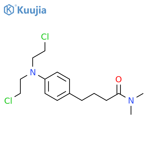 Benzenebutanamide, 4-[bis(2-chloroethyl)amino]-N,N-dimethyl- structure