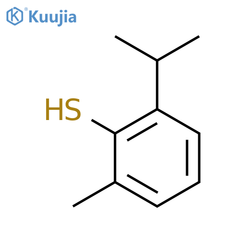 Benzenethiol, 2-methyl-6-(1-methylethyl)- (9CI) structure