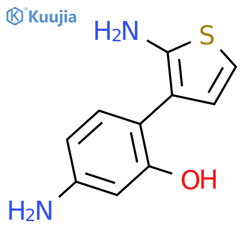 Phenol, 5-amino-2-(2-amino-3-thienyl)- structure