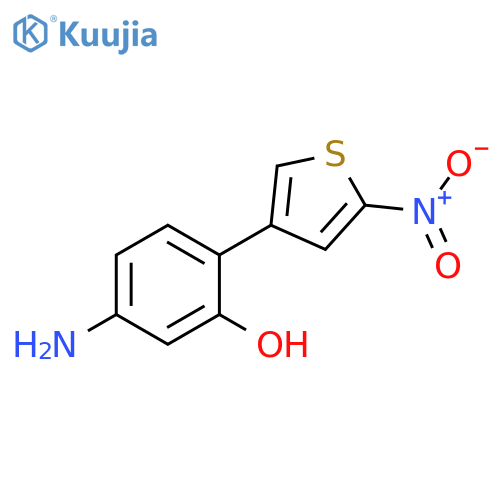 Phenol, 5-amino-2-(5-nitro-3-thienyl)- structure