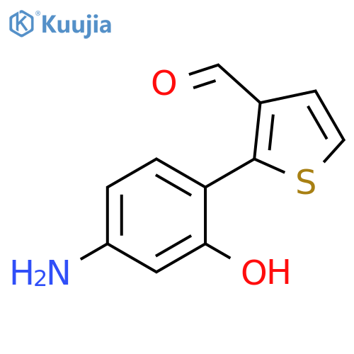 3-Thiophenecarboxaldehyde, 2-(4-amino-2-hydroxyphenyl)- structure